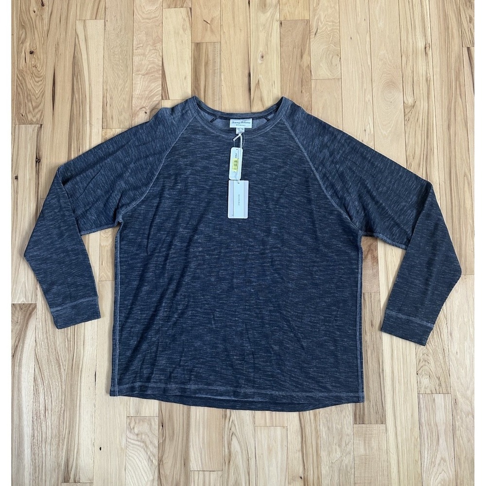 Tommy Bahama Duncan Deux Over Crew Gray Long Sleeve Sweater Size XXL NWT $99